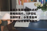 加盟小生意赚钱快点的策略和技巧，5步轻松获取财富，小生意盈利快速的秘密策略与技巧