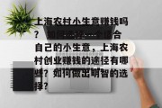 上海农村小生意赚钱吗？ 如何选择一个适合自己的小生意，上海农村创业赚钱的途径有哪些？如何做出明智的选择?
