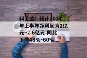 科士达：预计2024年上半年净利润为2亿元~2.6亿元 同比下降48%~60%