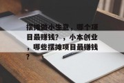 摆摊做小生意，哪个项目最赚钱？，小本创业，哪些摆摊项目最赚钱?