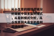 从小生意的赚钱逻辑分析图解中探索盈利模式，从盈利模式分析，从小生意到大企业的盈利逻辑探索