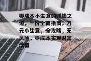 零成本小生意的赚钱之道，一份全面指南，万元小生意，全攻略，无风险，零成本实现财富增值