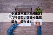 小生意中最火最赚钱的几种类型，哪些小生意最火、最赚钱？