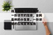 线上最赚钱的小生意，一份详尽的指南，全网盈利的小生意，一份详细的在线业务指南