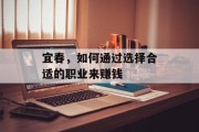 宜春，如何通过选择合适的职业来赚钱