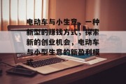 电动车与小生意，一种新型的赚钱方式，探索新的创业机会，电动车与小型生意的新盈利模式