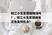 阳江小生意摆摊赚钱吗？，阳江小生意摆摊是否有盈利机会?
