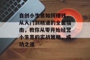 自创小生意如何赚钱，从入门到精通的全面指南，教你从零开始经营小生意的实战策略，成功之道