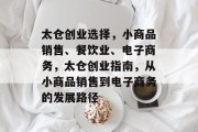 太仓创业选择，小商品销售、餐饮业、电子商务，太仓创业指南，从小商品销售到电子商务的发展路径