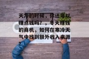 天冷的时候，你还可以赚点钱吗？，冬天赚钱的商机，如何在寒冷天气中找到额外收入来源?