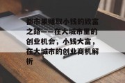 都市里赚取小钱的致富之路——在大城市里的创业机会，小钱大富，在大城市的创业商机解析