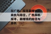 在广西，探寻最赚钱的商机与路径，广西商机探寻，最赚钱的路径与商机