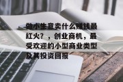 做小生意卖什么赚钱最红火？，创业商机，最受欢迎的小型商业类型及其投资回报