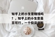 知乎上的小生意赚钱吗？，知乎上的小生意是否可行，一个投资分析