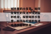 城市里的小生意，如何在繁忙的生活中找到盈利机会，探索城市小生意，如何在忙碌的生活中寻找盈利机会