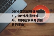 DIY小生意能赚钱吗？，DIY小生意赚钱吗，如何在家中开创自己的事业