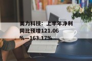 美力科技：上半年净利同比预增121.06%―163.17%
