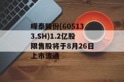 嵘泰股份(605133.SH)1.2亿股限售股将于8月26日上市流通