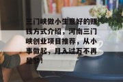 三门峡做小生意好的赚钱方式介绍，河南三门峡创业项目推荐，从小事做起，月入过万不再是梦！