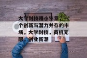 大学封校赚小生意，一个创新与潜力并存的市场，大学封校，商机无限，创业新潮