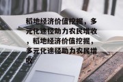 稻地经济价值挖掘，多元化途径助力农民增收，稻地经济价值挖掘，多元化途径助力农民增收