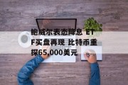 鲍威尔表态降息 ETF买盘再现 比特币重探65,000美元