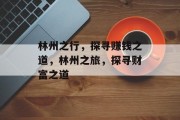 林州之行，探寻赚钱之道，林州之旅，探寻财富之道