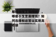 那样小生意最赚钱？，哪些小生意最赚钱？如何选择和运营以实现高收益