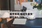 Ironwood医药盘中异动 临近午盘快速拉升5.19%