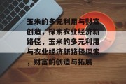 玉米的多元利用与财富创造，探索农业经济新路径，玉米的多元利用与农业经济新路径探索，财富的创造与拓展