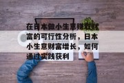 在日本做小生意赚取财富的可行性分析，日本小生意财富增长，如何通过实践获利