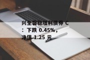 兴全磐稳增利债券 C：下跌 0.45%，净值 1.25 元