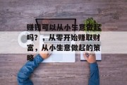 赚钱可以从小生意做起吗？，从零开始赚取财富，从小生意做起的策略