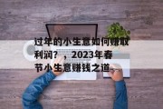 过年的小生意如何赚取利润？，2023年春节小生意赚钱之道