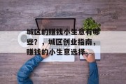 城区的赚钱小生意有哪些？，城区创业指南，赚钱的小生意选择