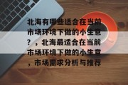 北海有哪些适合在当前市场环境下做的小生意？，北海最适合在当前市场环境下做的小生意，市场需求分析与推荐