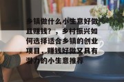 乡镇做什么小生意好做且赚钱？，乡村振兴如何选择适合乡镇的创业项目，赚钱好做又具有潜力的小生意推荐