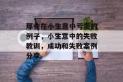 那些在小生意中亏损的例子，小生意中的失败教训，成功和失败案例分享