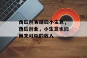 西瓜创客赚钱小生意，西瓜创业，小生意也能带来可观的收入
