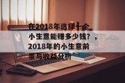 在2018年选择一个小生意能赚多少钱？，2018年的小生意前景与收益分析