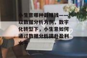 小生意哪种最赚钱——以数据分析为例，数字化转型下，小生意如何通过数据分析提升盈利水平