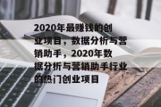 2020年最赚钱的创业项目，数据分析与营销助手，2020年数据分析与营销助手行业的热门创业项目