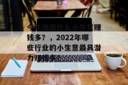 今年加盟什么小生意赚钱多?,2022年哪些行业的小生意最具潜力赚钱多? 今年加盟什么小生意赚钱多?,2022年哪些行业的小生意最具潜力赚钱多?