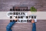 美股异动丨Palantir涨超4.6% 获“木头姐”旗下基金本周买入近20万股