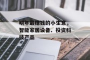 明年最赚钱的小生意，智能家居设备、投资科技产品