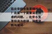 在北京的小生意赚钱吗？这是一个需要深思熟虑的问题。，北京小生意投资与收益，深度分析与建议