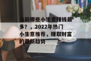 当前哪些小生意赚钱最多？，2022年热门小生意推荐，赚取财富的最新趋势
