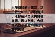 火爆赚钱的小生意，热门行业的热门创业选择，让你在风口浪尖站稳脚跟，风口创业，火爆赚钱的小生意与热门行业的选择