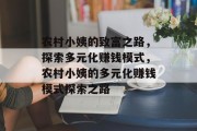 农村小姨的致富之路，探索多元化赚钱模式，农村小姨的多元化赚钱模式探索之路
