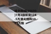 顺丰同城(09699)7月2日斥资124.5万港元回购10.82万股